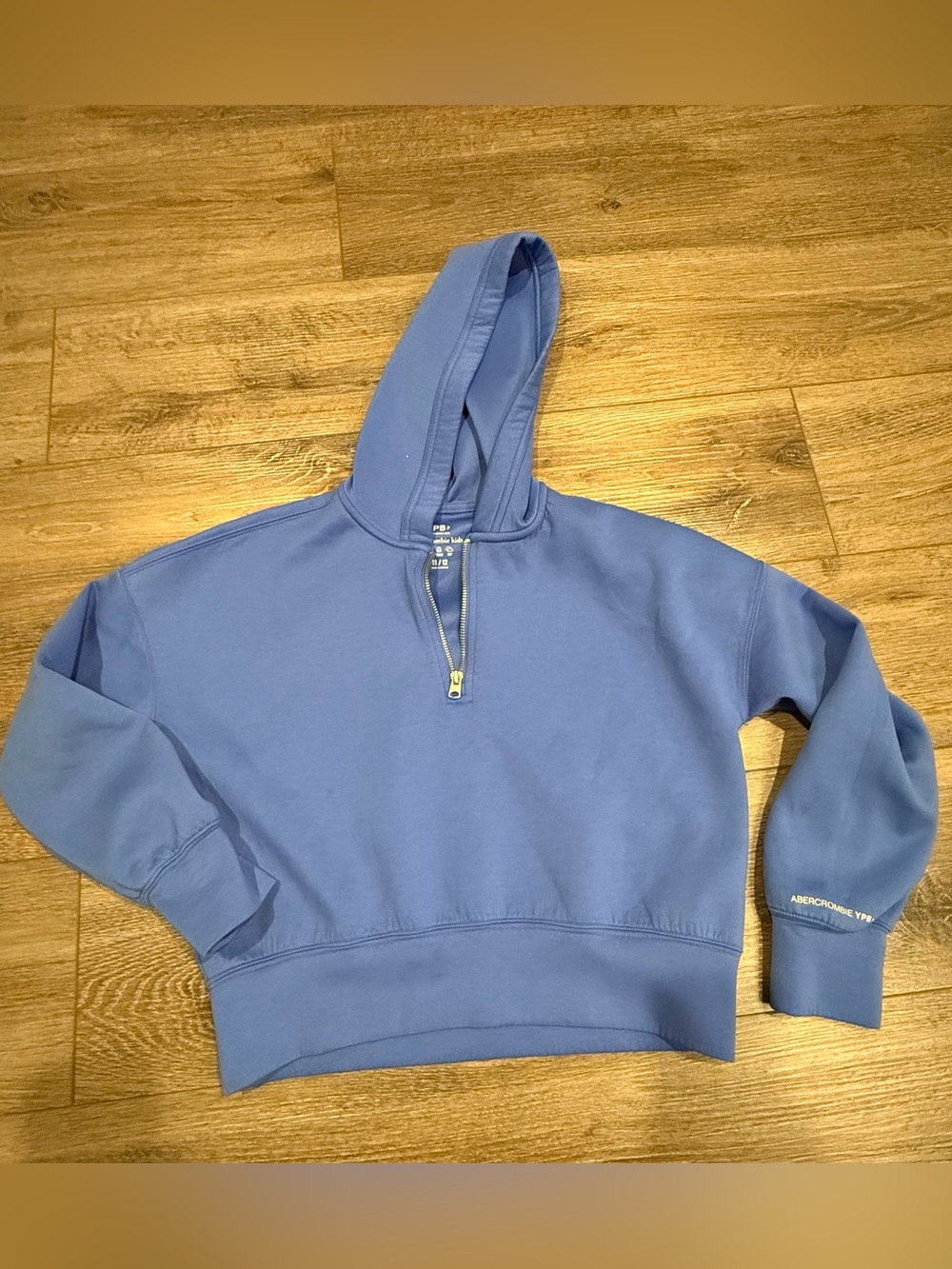 abercrombie kids Periwinkle Half-Zip Hooded Sweatshirt